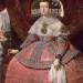 Queen Maria Anna of Spain in a red dress